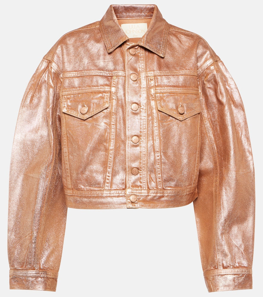 Ulla Johnson Cosette foiled denim jacket