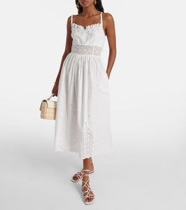 Ulla Johnson Cowrie broderie anglaise cotton midi dress