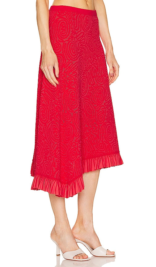 Ulla Johnson Josephine Skirt in Red