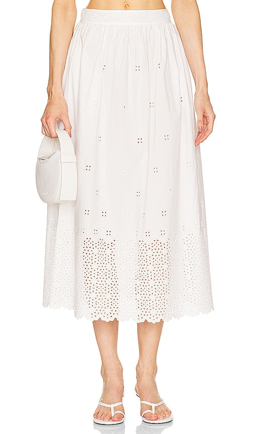 Ulla Johnson Marisol Skirt in White - Jupe Ulla Johnson Marisol en blanc - Ulla Johnson Marisol 白色裙子 - Ulla Johnson Marisol Rock in Weiß - Ulla Johnson 마리솔 스커트 - Gonna Marisol di Ulla Johnson in bianco