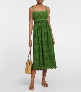 Ulla Johnson Matilde broderie anglaise cotton midi dress