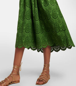 Ulla Johnson Matilde broderie anglaise cotton midi dress