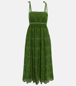 Ulla Johnson Matilde broderie anglaise cotton midi dress