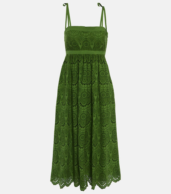 Ulla Johnson Matilde broderie anglaise cotton midi dress