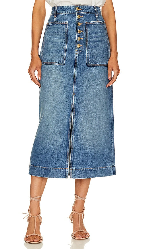 Ulla Johnson The Bea Skirt in Blue - Ulla Johnson La jupe Bea en bleu - Ulla Johnson 蓝色 Bea 半身裙 - Ulla Johnson The Bea Rock in Blau - Ulla Johnson THE BEA 스커트 - Gonna Ulla Johnson The Bea in blu