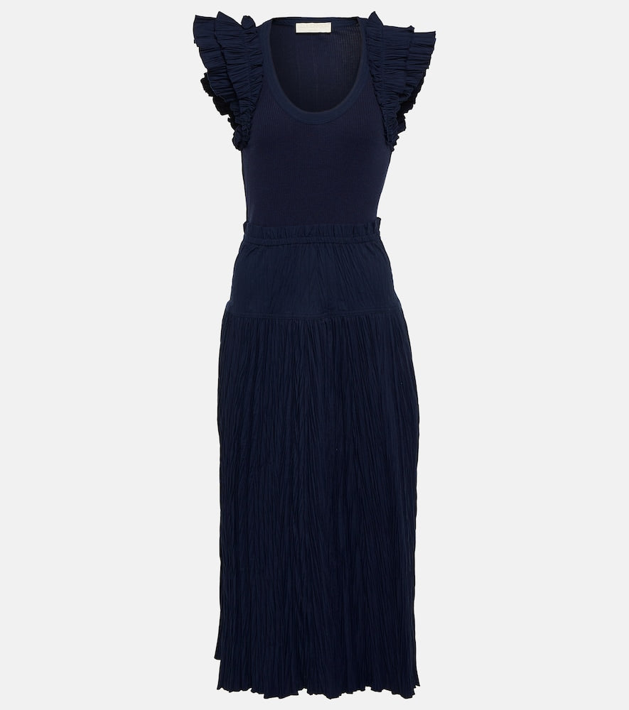 Ulla Johnson Virginia cotton-blend midi dress. Ulla Johnson Virginia 棉混纺中长连衣裙