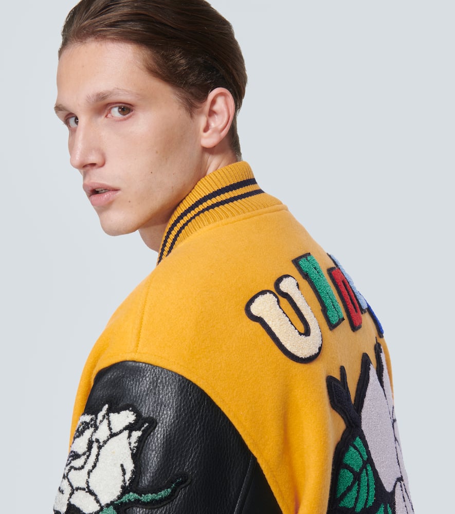 Undercover Appliqu√É¬© wool-blend varsity jacket