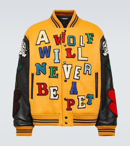 Undercover Appliqu√É¬© wool-blend varsity jacket