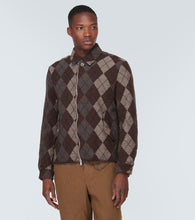 Undercover Argyle wool-blend blouson jacket