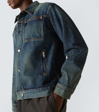 Undercover Embroidered faded denim jacket