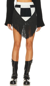 Understated Leather Starting Line Mini Skirt in Black,White - Mini-jupe en cuir discret Starting Line en noir, blanc - 低调皮革 Start Line 黑色、白色迷你裙 - Dezenter Starting Line-Minirock aus Leder in Schwarz und Weiß - 절제된 가죽 스타팅 라인 미니 스커트 블랙, 화이트 색상 - Minigonna sobria in pelle della linea di partenza in nero, bianco