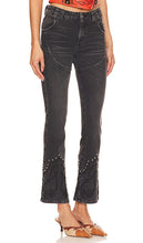 Understated Leather Western Stretch Jeans in Black