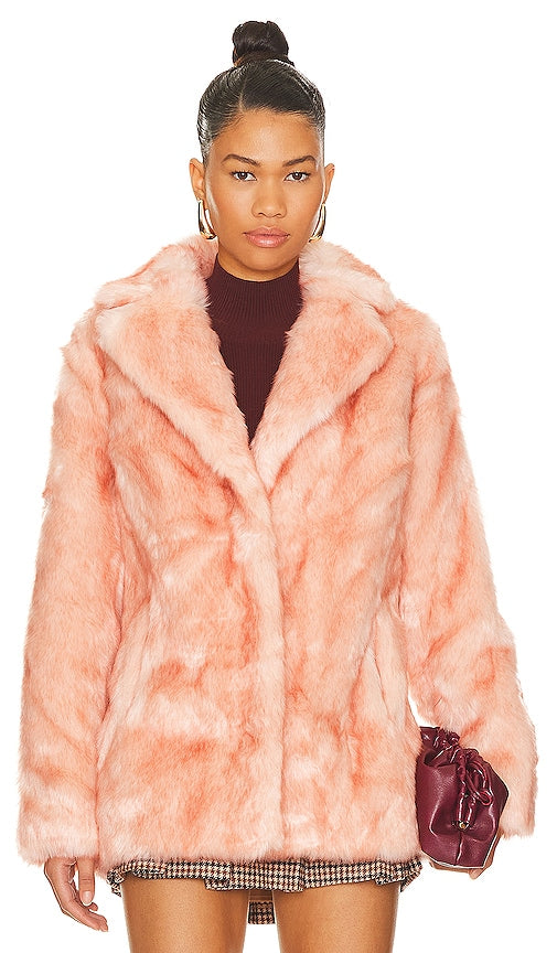 Unreal Fur Elba Blazer in Pink