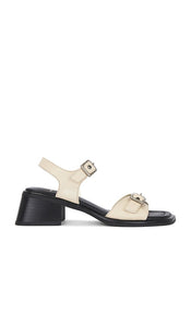Vagabond Shoemakers Ines Sandal in Cream | Cream Heeled Sandals for Women