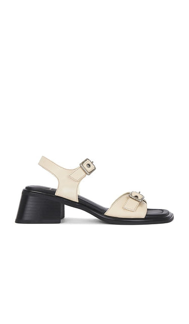 Vagabond Shoemakers Ines Sandal in Cream | Cream Heeled Sandals for Women