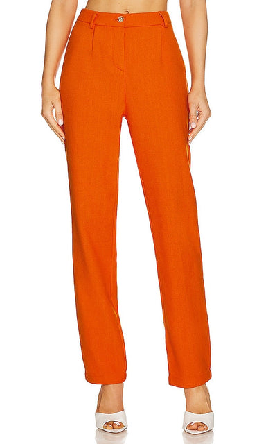 VALENTINA SHAH Parker Pants in Orange - VALENTINA SHAH Pantalon Parker en Orange - VALENTINA SHAH 橙色 Parker 裤子 - VALENTINA SHAH Parker Hose in Orange - VALENTINA SHAH 파커 팬츠 오렌지 색상 - VALENTINA SHAH Pantaloni Parker in arancione