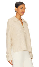 Varley Elia Half Zip Knit Pullover in Neutral