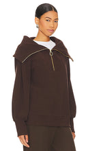 Varley Vine Half Zip Pullover in Chocolate