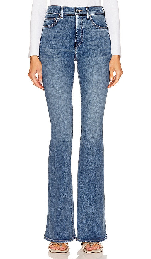 Veronica Beard Beverly High Rise Skinny Flare in Blue