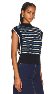 Veronica Beard Tarina Sweater Vest in Navy