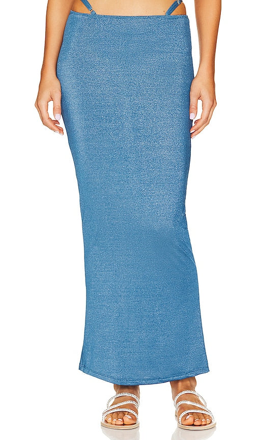 VDM Mimi Maxi Skirt in Blue