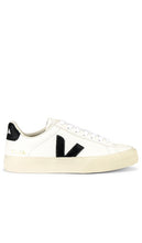 Veja Campo Sneaker in White | Extra White & Black Low Top Sneakers for Women