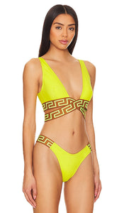 VERSACE Bikini Top in Yellow