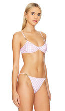 VERSACE Damier Bikini Top in Pink