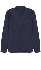 Vince Indigo Denim Shirt in Blue