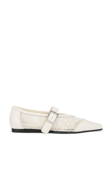 Vagabond Shoemakers Wioletta Ballet Flats in White | Off White Ballet Flats for Women