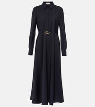Valentino Belted logo wool-blend midi dress. Valentino 系带 logo 羊毛混纺中长连衣裙