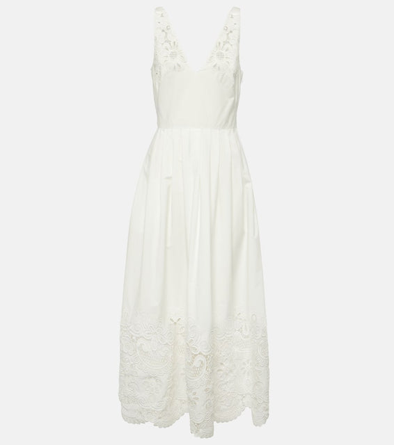 Valentino Broderie anglaise cotton midi dress