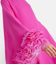 Valentino Cady Couture feather-trimmed silk gown