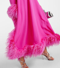 Valentino Cady Couture feather-trimmed silk gown
