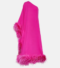 Valentino Cady Couture feather-trimmed silk gown. Valentino Cady Couture 羽毛饰边真丝礼服