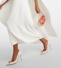Valentino Caped asymmetric silk midi dress