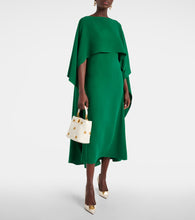 Valentino Caped silk  midi dress