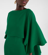 Valentino Caped silk  midi dress