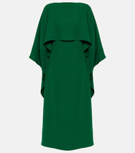 Valentino Caped silk  midi dress. Valentino 披肩真丝中长连衣裙