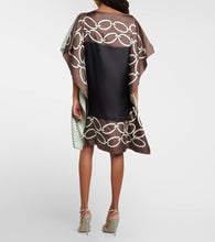 Valentino Chain-print silk kaftan dress