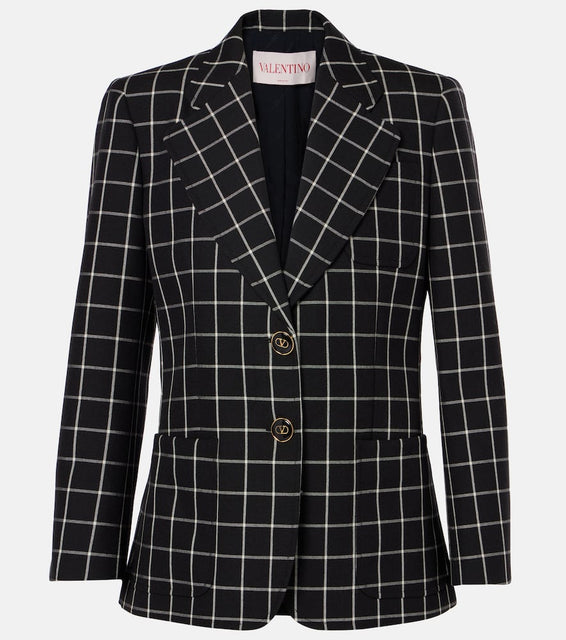 Valentino Checked wool jacket