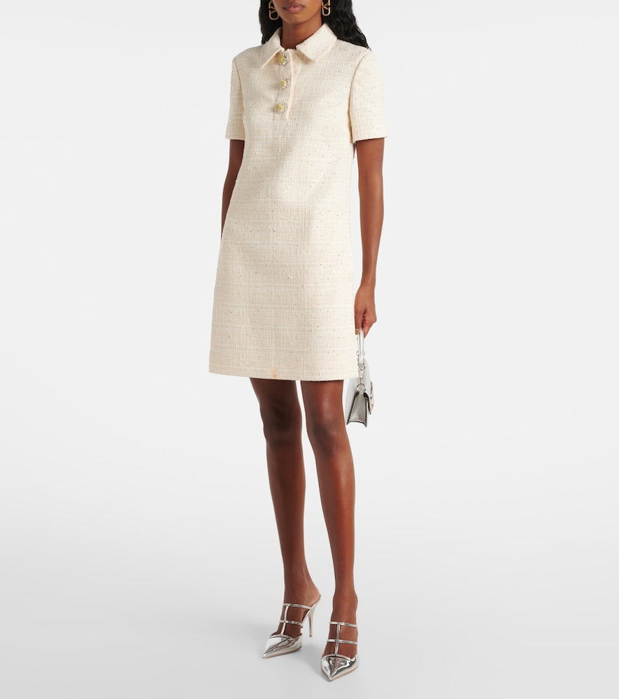 Valentino Cotton-blend tweed minidress