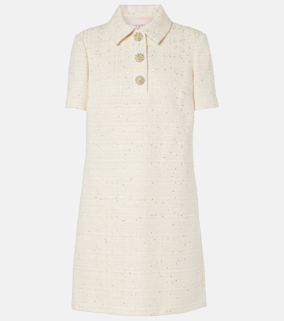 Valentino Cotton-blend tweed minidress