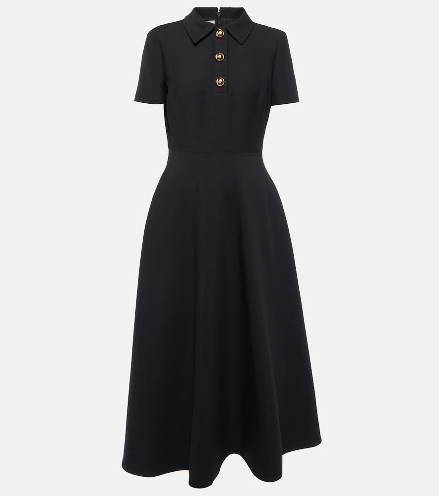 Valentino Crepe Couture A-line midi dress. Valentino 绉纱高级定制 A 字型中长连衣裙