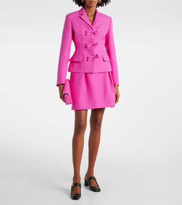 Valentino Crepe Couture bow-detail jacket