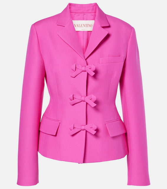 Valentino Crepe Couture bow-detail jacket