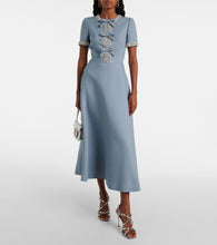 Valentino Crepe Couture embellished midi dress