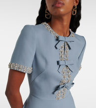Valentino Crepe Couture embellished midi dress