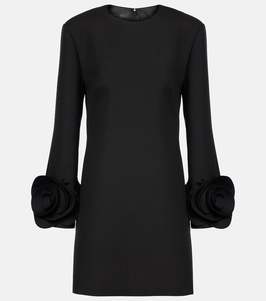 Valentino Crepe Couture floral-appliqu√É¬© minidress. Valentino Crepe Couture 花卉贴花√ÉØ© 迷你连衣裙
