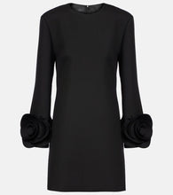 Valentino Crepe Couture floral-appliqu√É¬© minidress. Valentino Crepe Couture 花卉贴花√ÉØ© 迷你连衣裙
